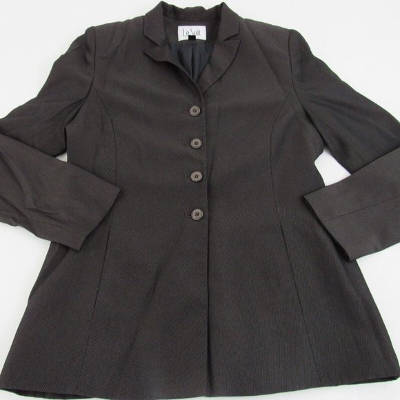 Vintage Le Suit Women SZ 10 Brown 3Piece Suit Jacket Pants Skirt Set PLEASE READ - Picture 2 of 11